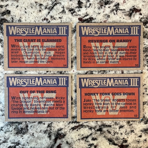 1987 Super Rare Topps Wrestle Mania 3 collectible cards. - Picture 5 of 9